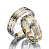 Fashion Design Wholesale Love Ring Yellow Gold Couples Wedding Rings