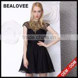 Factory Price New Arrival Ladies Diamond Black 100% Handmade Ladies Mini Skirt Haute Couture Evening Dresses thumbnail-4