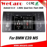 Top Version Android 4.4.4 car dvd 1024 * 600 for bmw e39 navigation WIFI 3G 1.6 ghz cpu 1995-2003