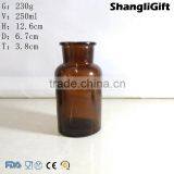 250ml Amber Reagent Bottle Wild Mouth With Glass Cap thumbnail-1
