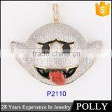 High Quality 100% 925 Sterling Silver Wing Pendant Necklace With Zircon thumbnail-3