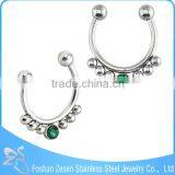 New Arrival Thai Style U Shape Septum Piercing Fake Crystal thumbnail-2