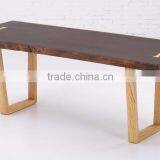 Antique Natural Root Wood Out Door Furniture I Shape Classic Coffee Table thumbnail-1