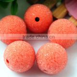 Fashion chunky round 20mm large bubblegum ball rhienstone seed resin berry glass bling crystal beads for kids jewelry making!