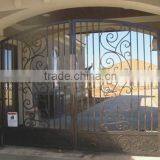 customized residential double wrought iron gate