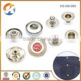 Red Embossed Down Coat Metal Screw Snap Buttons For Jacket thumbnail-5