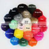 Faux Fur Personalized Key Chains Monogrammed Acrylic Puff Ball Keychain thumbnail-2