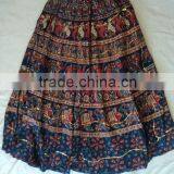 Printed Indian Long Skirts Wholesale Jaipuri thumbnail-1