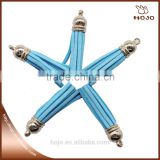 Suede tassel necklace jewelry making blue 5pcs/blister