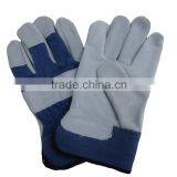 Safety Work Gloves / Green Cow Split Leather Work Gloves