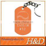Orange Metal Donkey Key Chain With Ring thumbnail-1