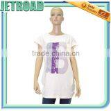 Women's Hip Long Blouse Cap Sleeves Ruffled Side Seam Designs for Fat Women