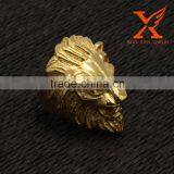 In Stock Cool Design Lion Head Hip Hop Rings Animal Head Fashion Finger Gold Rings With the Lion thumbnail-3