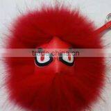 Hot Fashion Raccoon Fur Accessories Monster Fur Keychain Leather Keychain Fur Pompoms thumbnail-4