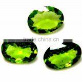 Natural Peridot Faceted Oval Semi Precious Loose Gemstone for Jewelry thumbnail-3