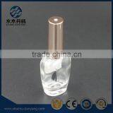 Flat Clear Cap With Brush Glass Nail Polish Bottle thumbnail-3