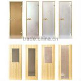 2015 new sauna room tempered glass sauna door
