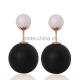 <<<2015 Fashion Pearl Stud Earrings Cheapest Double Side Pearl Stud Earrings Big Pearl Earrings For Women/ thumbnail-3