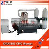 Economic Cheap ATC CNC Router Changing 3 Spindles With Original NcStudio System Dust Collector ZK-1325
