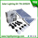 Solar dc lighting system with 40W solar panel and lights