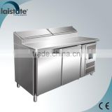2 Doors Stainless Steel Refrigerated Pizza Worktable