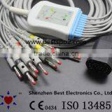 Zoll 8000-1007-01 EKG Cable and Leadwires With 10 Lead IEC 4.0 Banana Connector