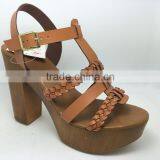 Cx342 Women Wooden Heel Sandals thumbnail-1