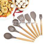 FDA LFGB Food Grade Wholesale Silicone Personalized Kitchen Utensil Set Modern Baking Cooking Tools Best Selling Products thumbnail-5