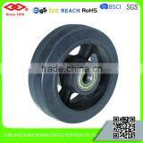 100mm Heavy Duty Black Rubber Roller Bearing Wheel Caster thumbnail-6