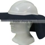 cotton material Safety Helmet hard hat brim with neck flag