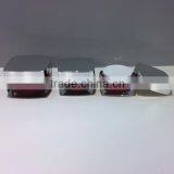 Square Acrylic Cream Jar Plastic Container Empty Cosmetic Jar