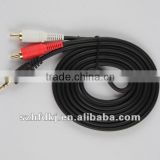 2 RCA cable rca to rca all in one cable rca connector with gold plated
