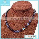 Wholesale Sapphire Crystal Beads Pendant Necklace thumbnail-4