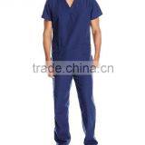 OEM Mens Unisex Medical Scrub Set V-neck 2 Pocket Top and Pant 2 Piece Set thumbnail-1