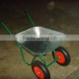 Garden Wheelbarrow With Double Pneumatic Wheels Tool Usage Wheel Barrow thumbnail-2