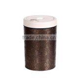 Plastic Open Top Structure Flip Round Trash Can Dustbin Trash Bin 10L thumbnail-4