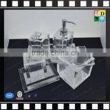 Wholesale Acrylic Square Bathroom Accessories Custom Design PMMA Bathroom Accessory Sets From Shenzhen Yidong thumbnail-2