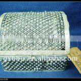 Silver Square Pearl Wire Storage Lunch Box thumbnail-1