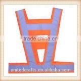 Orange High Visibility Safety Vest With Reflective Tape New thumbnail-1