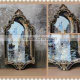 Old Factory Style Mirror Frame Picture Frames thumbnail-2