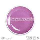 Red Stoneware Cheap Round Ceramic Plate thumbnail-2