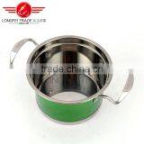 OEM Colorized Stainless Steel Pot/ Soup Pot Kitchen Cookware With Glass Lid thumbnail-6