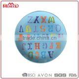 12inch Modern Blue Color Flat Elegant Durable Melamine Appetizer Plate With English Letters Design thumbnail-1