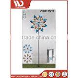 Garden Double Wheel Flower Metal Pinwheel Classics Colorful Petals Wholesale Wind Spinner thumbnail-3