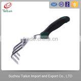 High Quality Polished Aluminum Head Comfortable TPR Handle Garden Rake