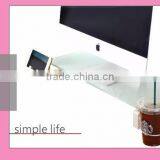 Desktop Organizer Office Glass Computer Laptop Monitor Stand Riser With USB Hubs thumbnail-4