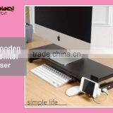Smart Monitor Stand With Three USB Ports and Plug Extension Ports (walnut) thumbnail-1