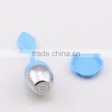 Cute Silicone Handle Tea Infuser Strainer With Drip Tray thumbnail-2