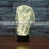 Pyramid Pharaoh 3D LED Illusion Night Light Touch Switch Table Desk 7 Color Lamp thumbnail-1