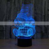 2016 Creative Colorful Touch Panel Round Base Colorful USB 3D Night Light Decoration Light for Christmas Gift thumbnail-1